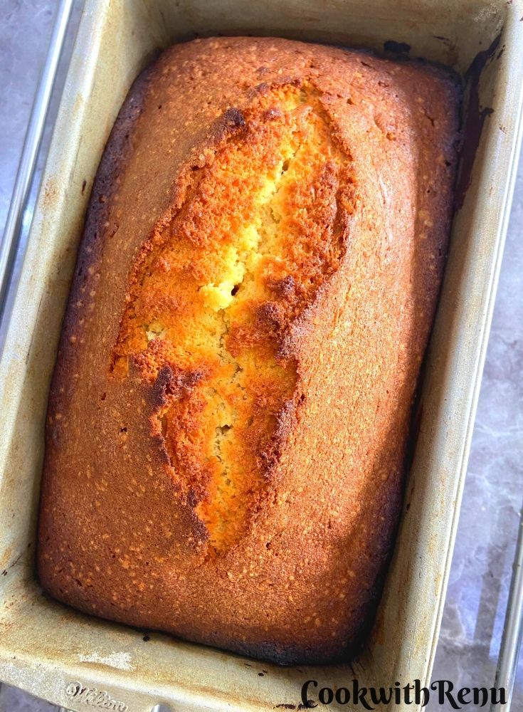Baked Cake in loaf tin