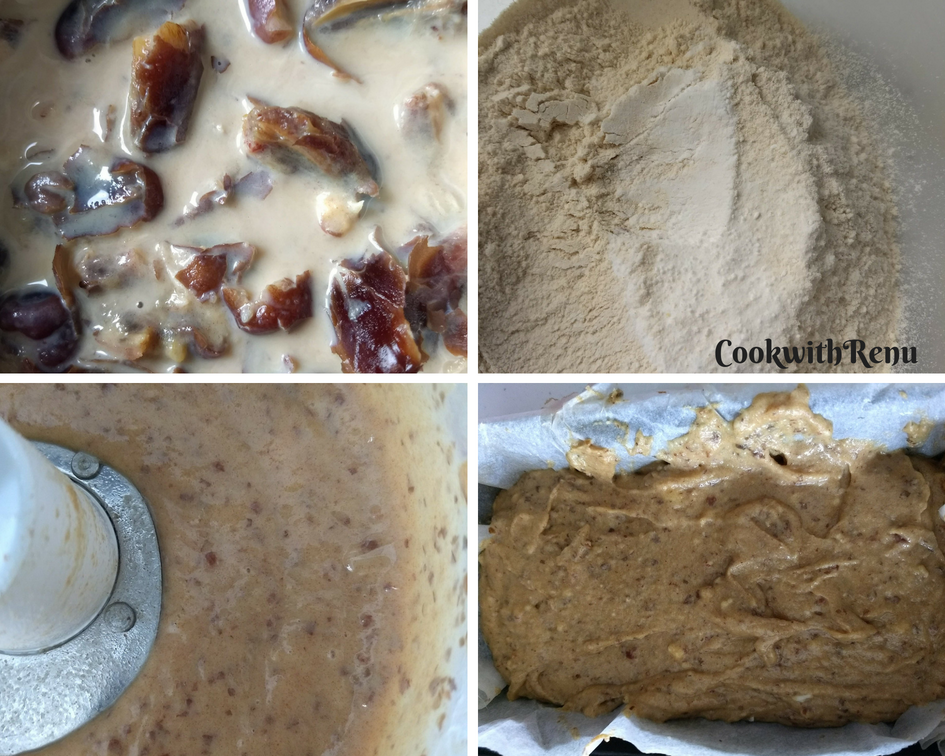 Egg-Less, Sugar-Less, Butter-Less Dates & Walnut Cake