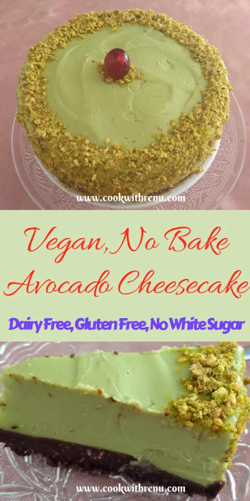 Vegan No Bake Avocado Cheese Cake