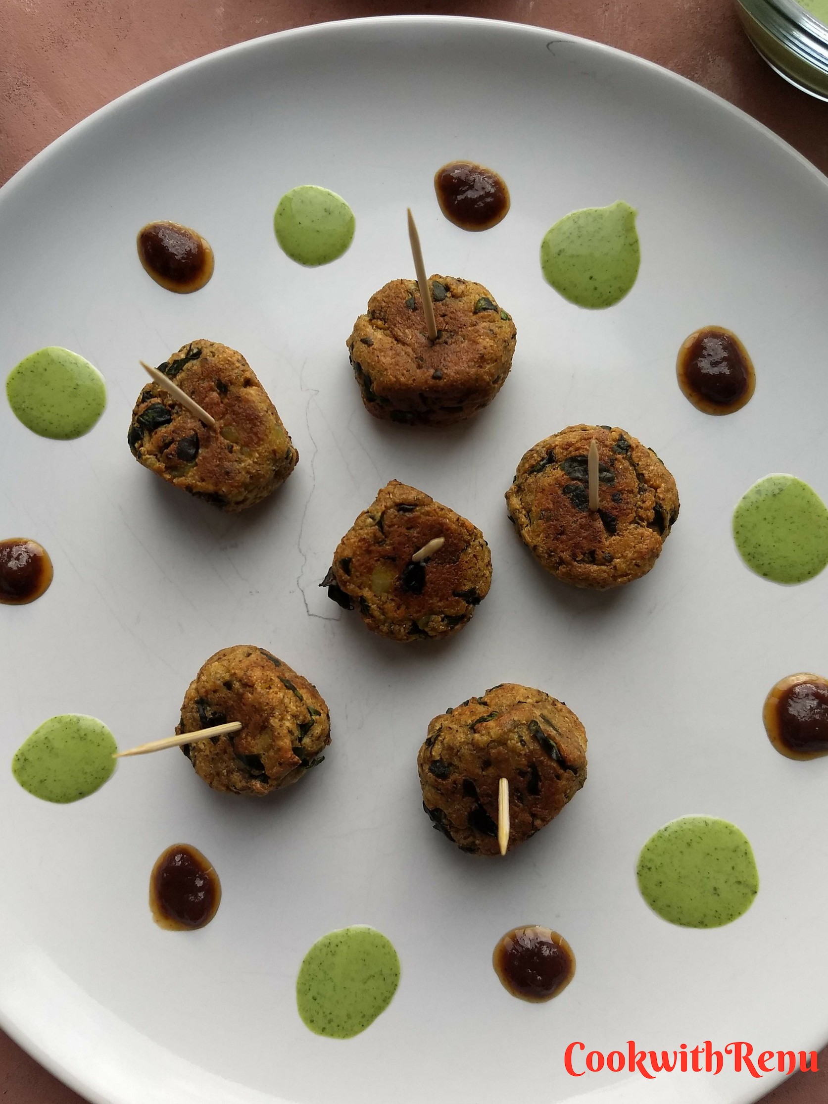 Nutty Spinach , Potato & Paneer Balls