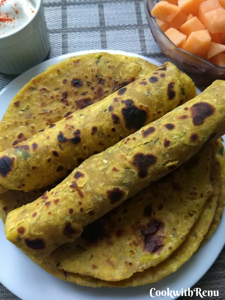 Zucchini Paratha/Thepla