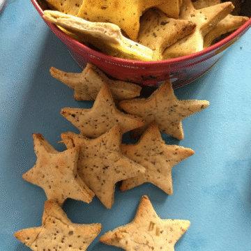 Baked Whole wheat Methi Matri (Fenugreek Crackers)
