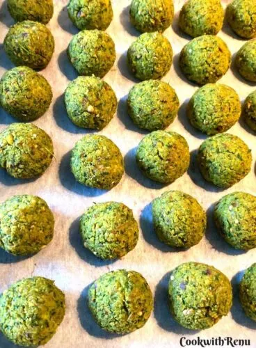 Falafel Balls Ready to be baked
