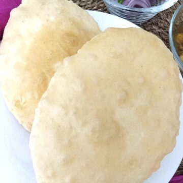 Bhatura (Without oil or Baking pwd or Baking Soda in dough)