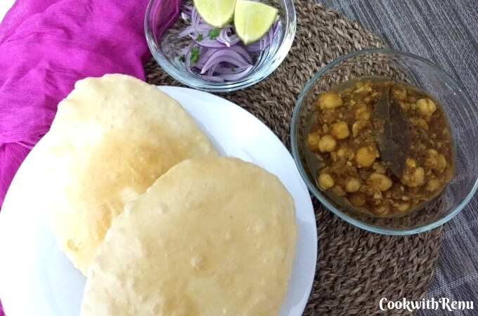 Bhatura (Without oil or Baking pwd or Baking Soda in dough)