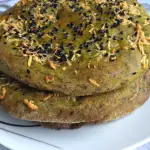 Whole Wheat Palak Naan #BreadBakers (Whole Wheat Spinach Flatbread)