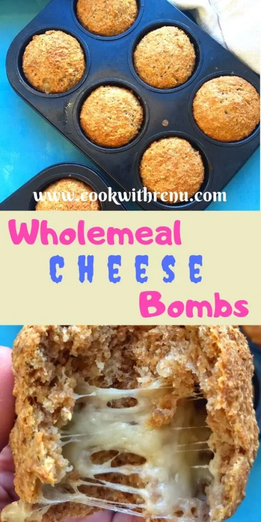 Wholemeal Cheese Bombs - This Extra Course Wholemeal Cheese Bombs are very easy and a perfect healthy snack, starter or a sides for your Kid's parties.