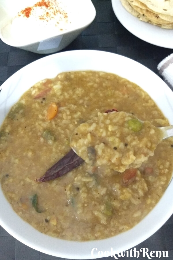 Karnataka Style Bisi bele bath | Hot Lentil Rice - Cook With Renu