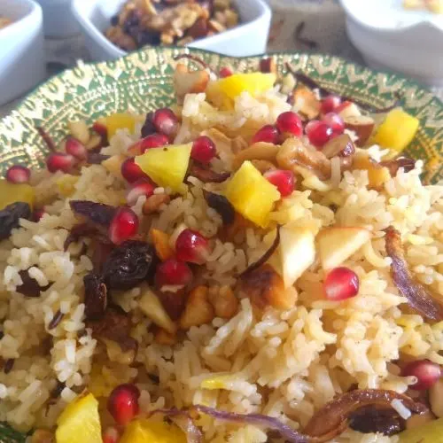 Kashmiri Pulao - with fresh fruits and nuts