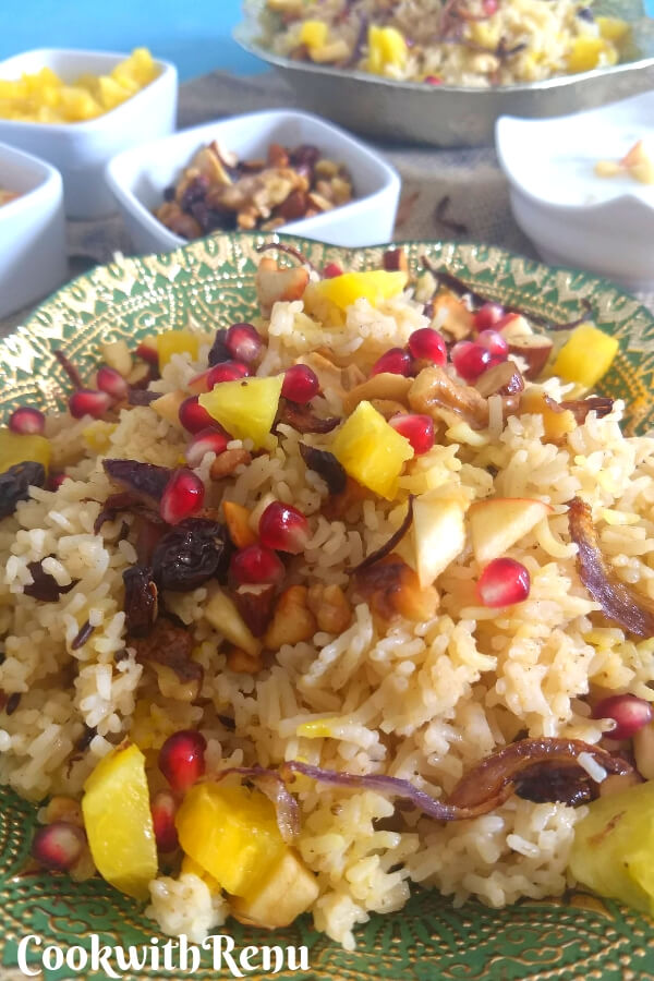 Kashmiri Pulao - with fresh fruits and nuts