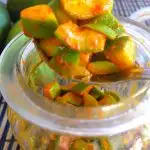 4 ingredient Instant Raw Mango Pickle without oil