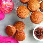 Eggless Gulkand Muffins | Edible Rose Petal Jam