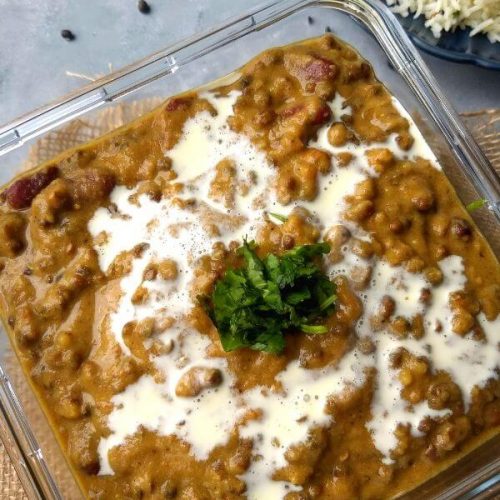 Dal Makhani | Indian Style Creamy Black Lentils - Dal Makhani a protein rich dal made using black lentils and kidney beans. It is one of the quintessential dals from the state of Punjab, India.