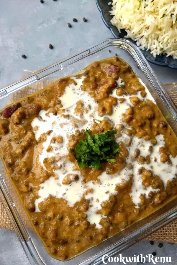 Dal Makhani | Indian Style Creamy Black Lentils - Dal Makhani a protein rich dal made using black lentils and kidney beans. It is one of the quintessential dals from the state of Punjab, India.
