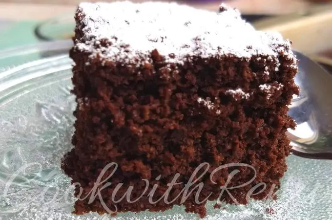 Close up look of Chocolate slice