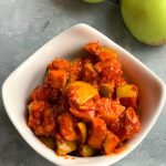 Instant Green Apple pickle is a lip-smacking Instant pickle that has the tartness of the fresh juicy green apples and the spice from the masala.
