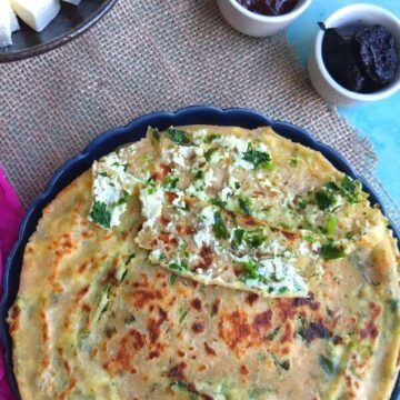 Paneer Paratha is a popular breakfast food made using Paneer, aka Indian cheese. They are a healthy toddler food as well as good for lunch boxes.