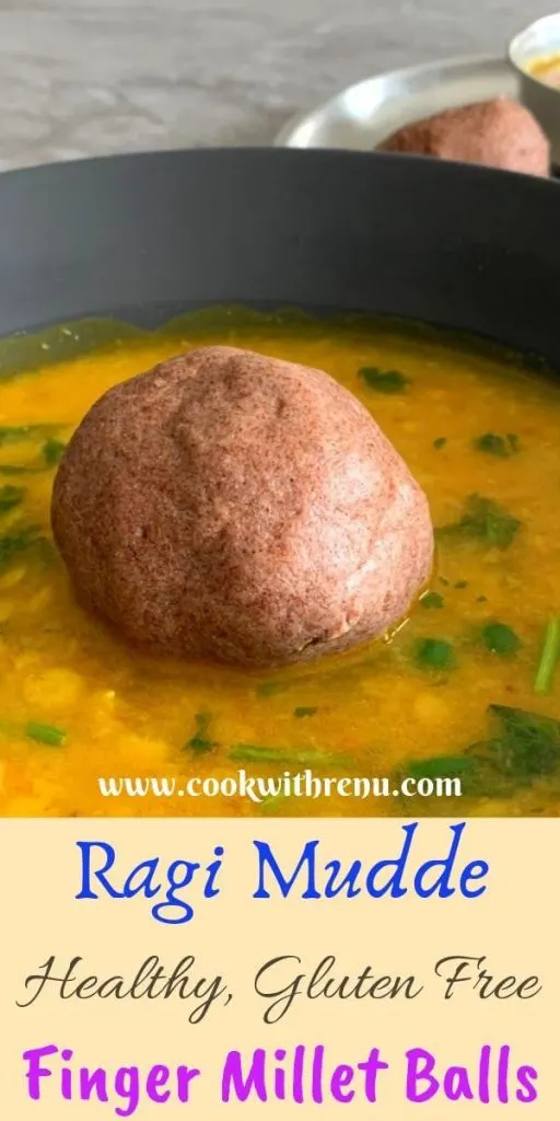 Gluten Free Ragi Mudde is a easy 10 minute wholesome meal, a rich source of Iron and calcium.and uses just 2 main ingredients Ragi, salt and water.