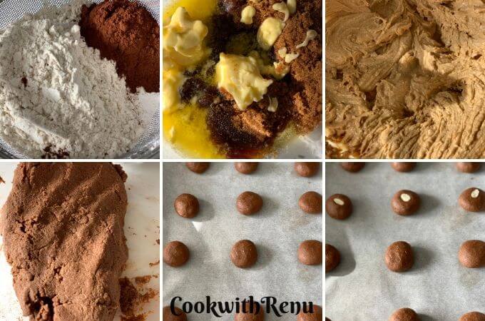 Making of Eggless Jowar Chocolate Cookies