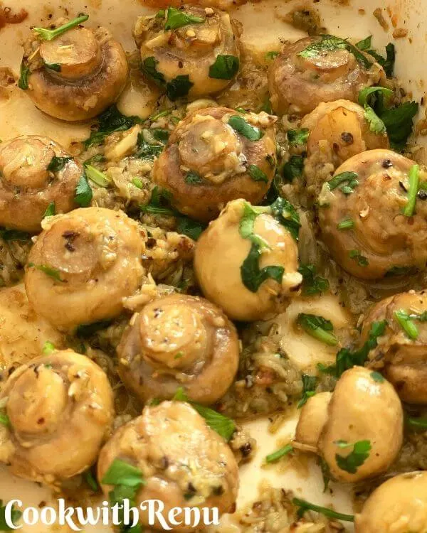 Roasted Garlic and Herb Mushrooms
