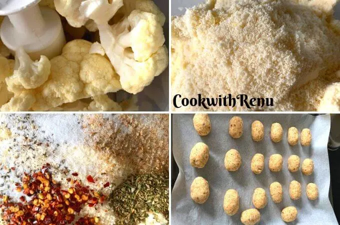 Making of Baked Cauliflower Tots