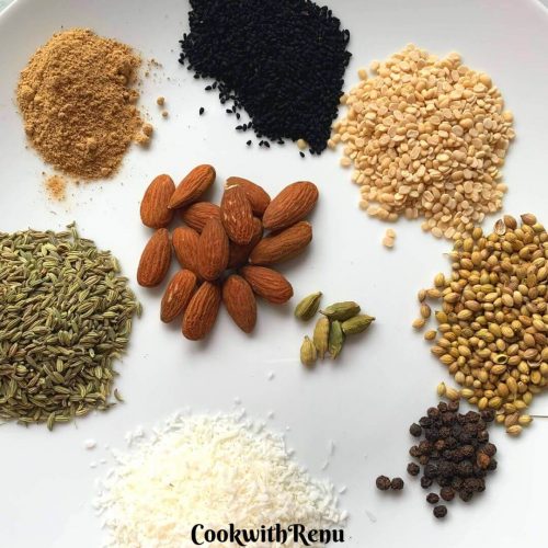 Ingredients used in Masala Gud