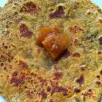 Paratha served with Homemade No oil Lemon Pickle