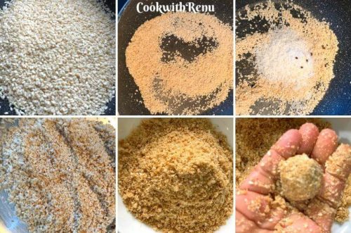 Making of Sesame Seeds and Jaggery Ladoo