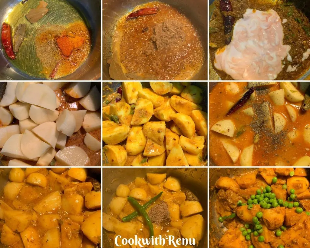 Making of Aloo Dum Curry