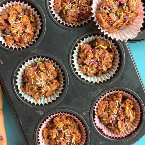 Cornflakes Cakes Arranged in a muffin tray