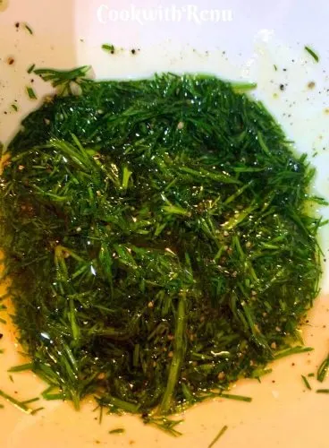 Herb mix, with oil and salt