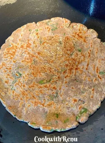 The top side being cooked for  15-20 seconds