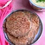 Farali Singhara Paratha served along with Rajgira Kadhi