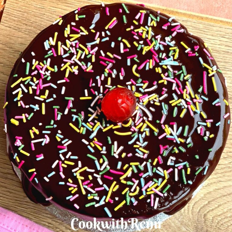 Whole Wheat Eggless Chocolate Cooker Cake