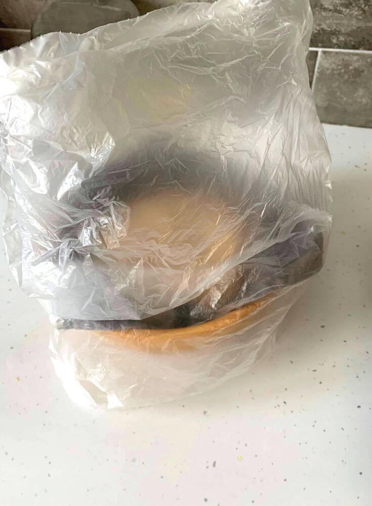 Dough Covered with a plastic
