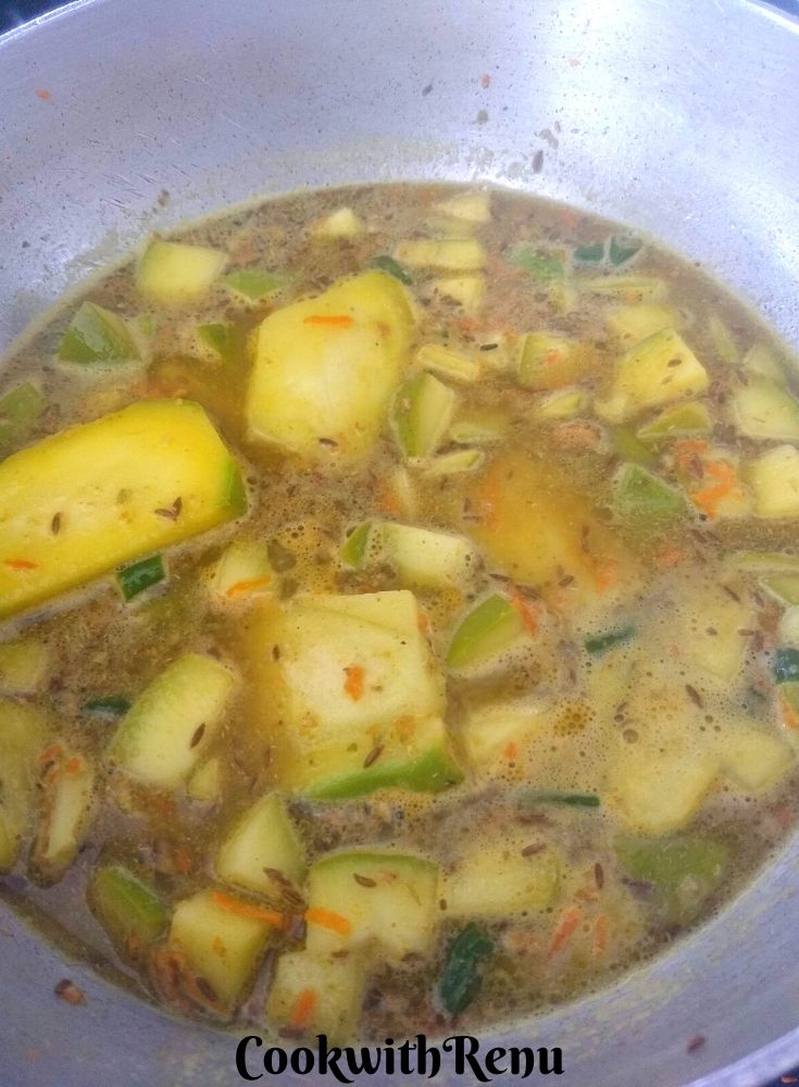 Raw mango cooked slowly with water and spices