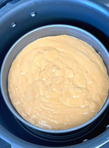 Cake ready to be baked in pressure cooker