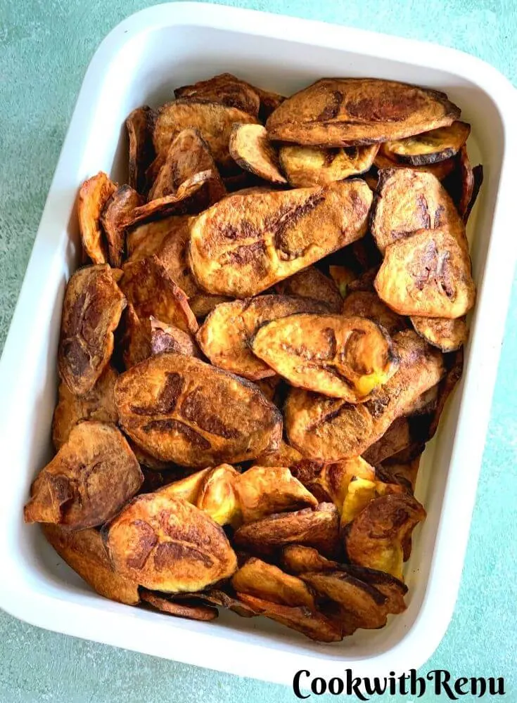 Banana Baked Chips , Crisp and yum even after a week