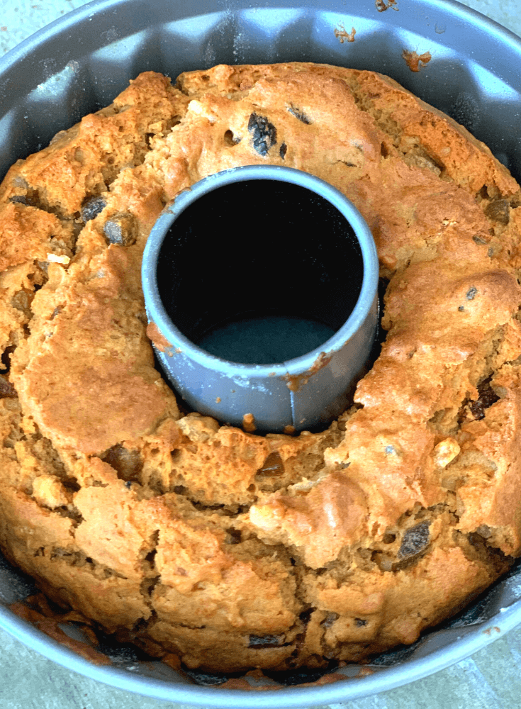 Cake baked and just out of the oven