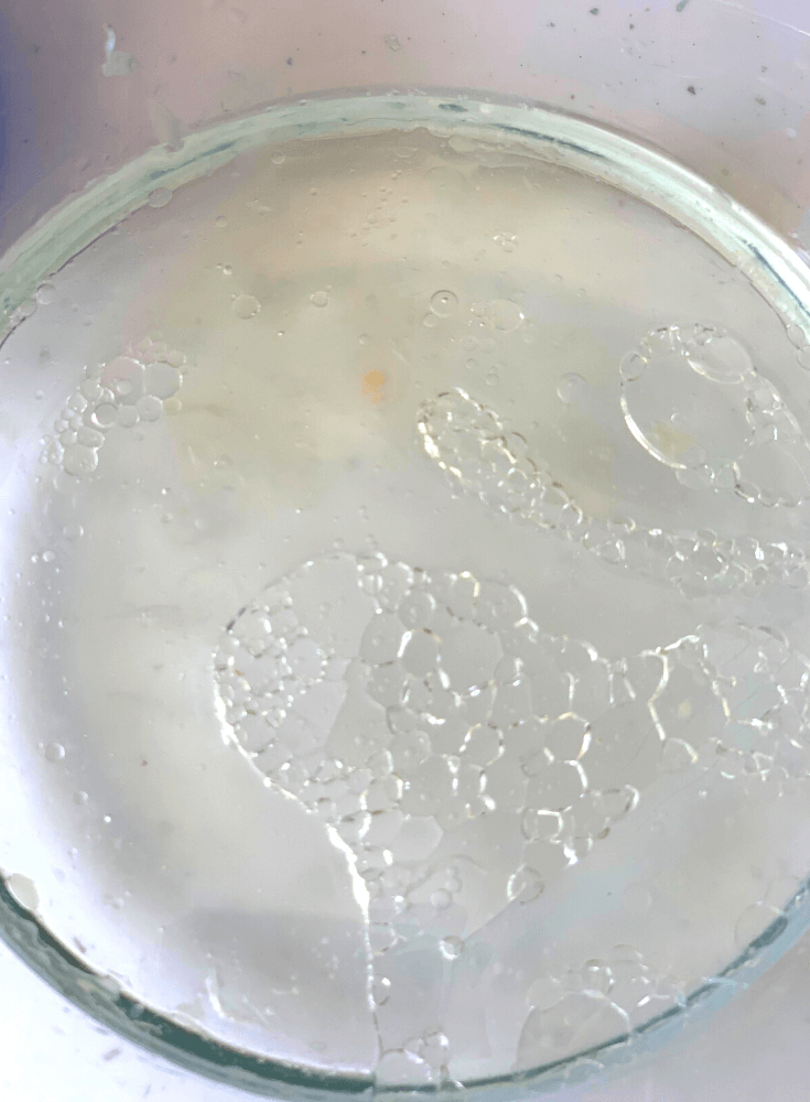 The wet ingredients added together in a bowl