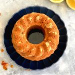 Top view of Eggless Whole Wheat Lemon Tutti Frutti Cake