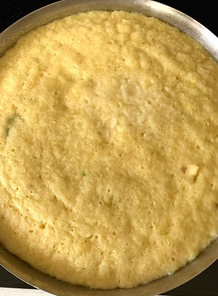 Dhokla being steamed and done and cooling down