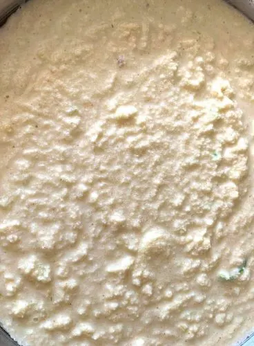The prepared batter pour in the plates