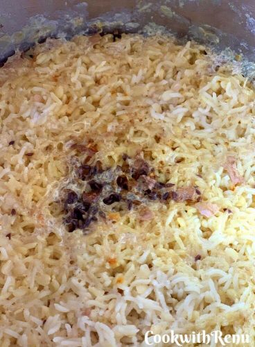 The cooked khichdi