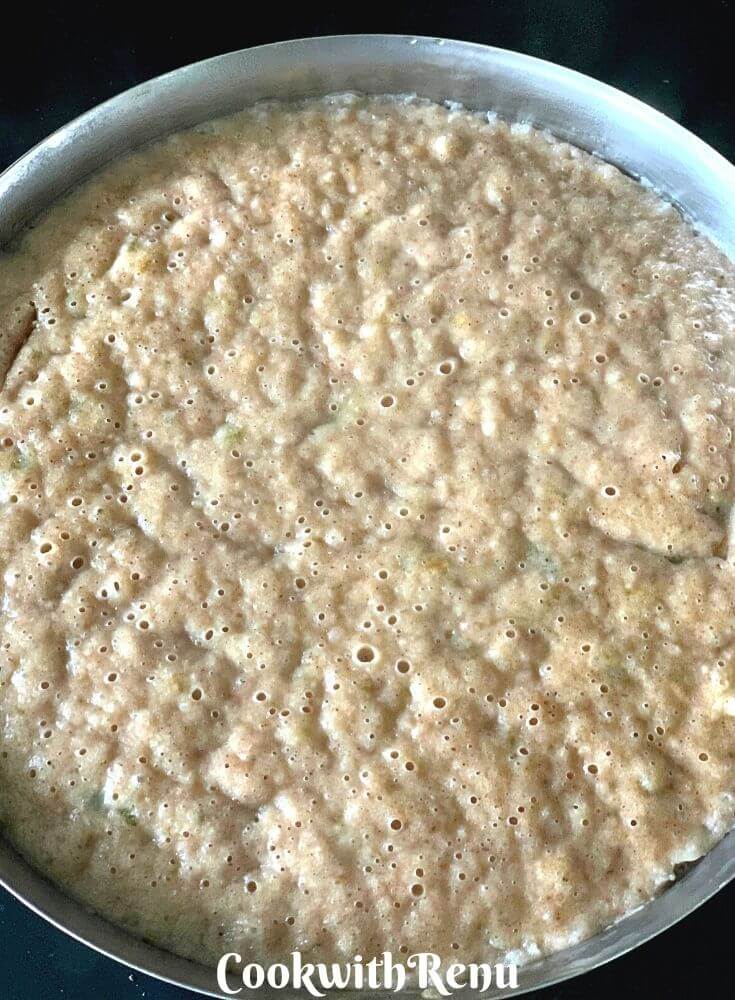 Steamed Dhokla plate just out of the steamer