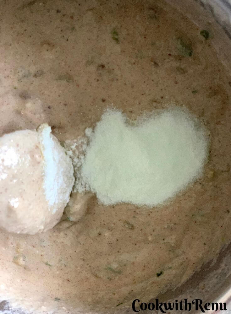 Adding eno or fruit salt in the batter