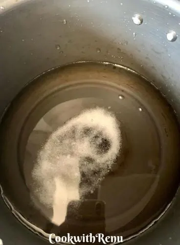 Adding of Sugar in water