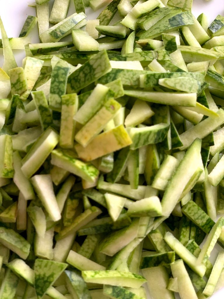 Watermelon Rind Sabji (Using the green peel) - Cook With Renu