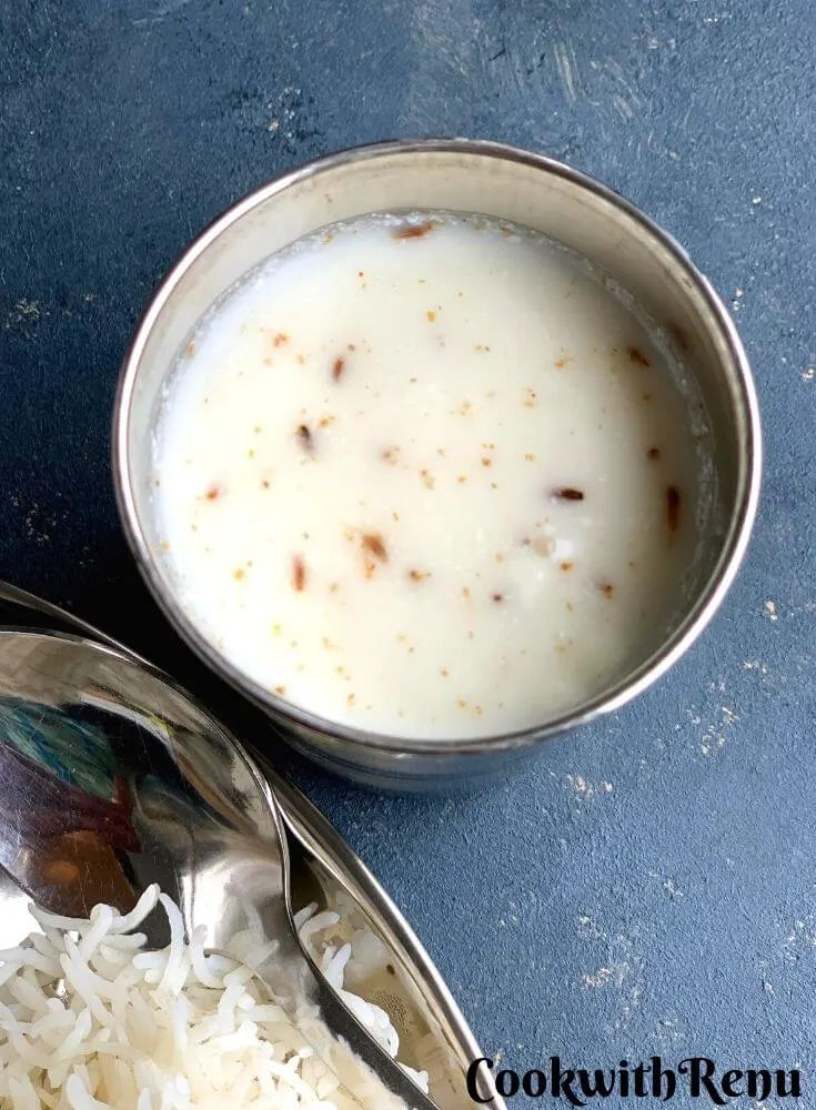 Chaas or simple buttermilk with salt and cumin powder