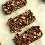 Chocolate Puffed Amaranth Bars are a perfect vegan, gluten-free, and a healthy sugar-free snack or no-bake protein bar perfect for your snack.